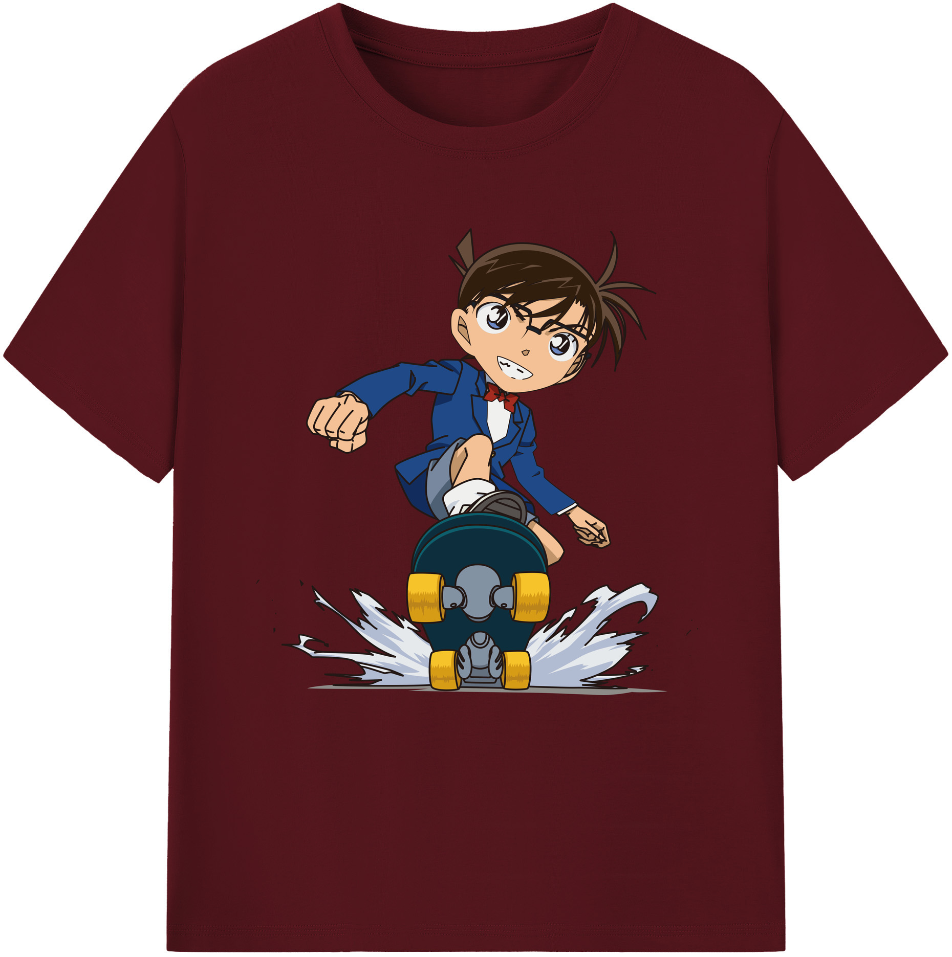 （画像用） 名探偵コナン 江戸川 コナン Detective Conan Conan Edogawa 綿100％半袖Tシャツ（フロントプリント）